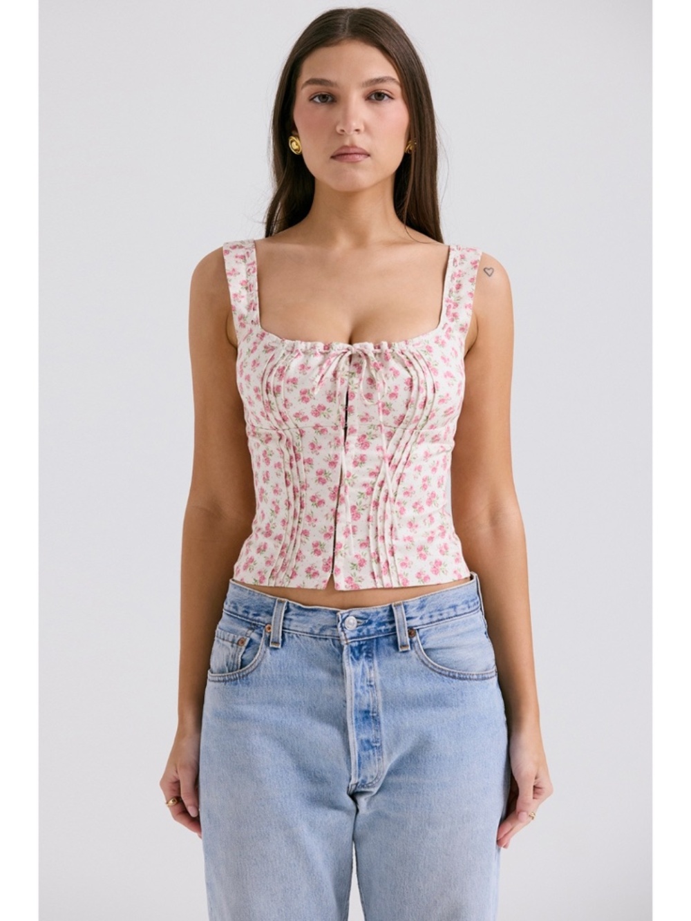 NEW House of CB Chicca Rosebud Print Top Medium - Picture 8 of 14